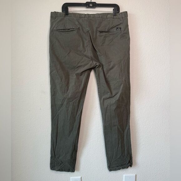 Scotch & Soda Stuart Men’s Chino Pants 36x32 Slim Fit Stretch Cotton Olive Green - Picture 2 of 8